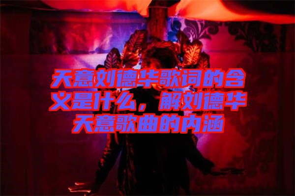 天意劉德華歌詞的含義是什么,解劉德華天意歌曲的內(nèi)涵