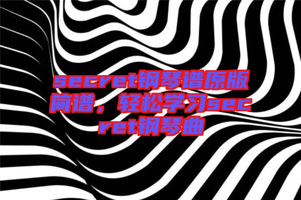 secret鋼琴譜原版簡譜，輕松學習secret鋼琴曲