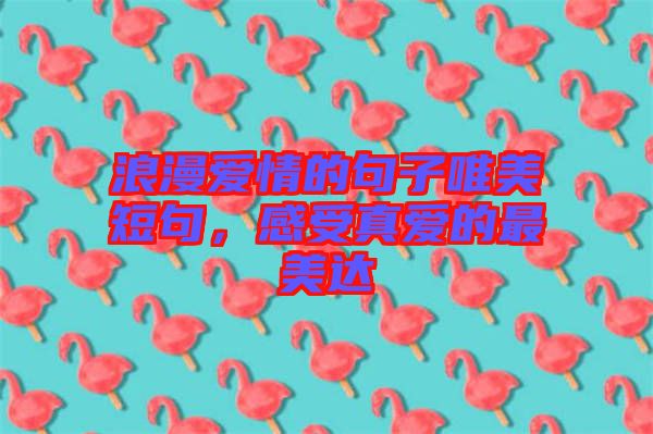 浪漫愛情的句子唯美短句,感受真愛的最美達(dá)