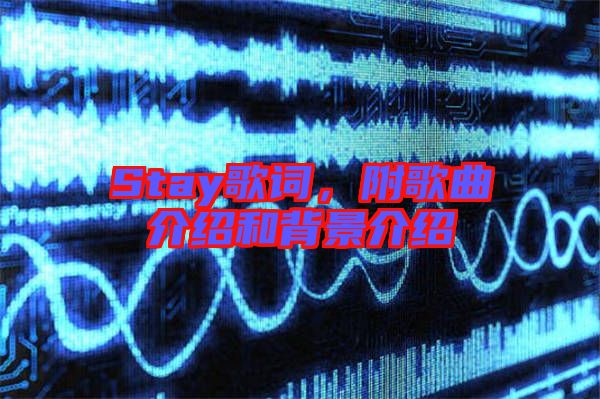 Stay歌詞，附歌曲介紹和背景介紹