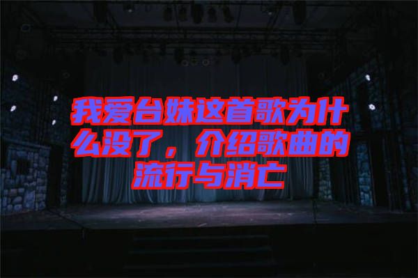 我愛臺妹這首歌為什么沒了,介紹歌曲的流行與消亡