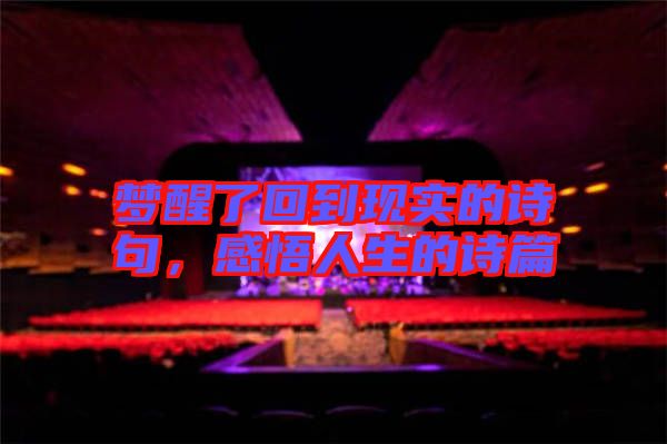 夢醒了回到現(xiàn)實(shí)的詩句,感悟人生的詩篇