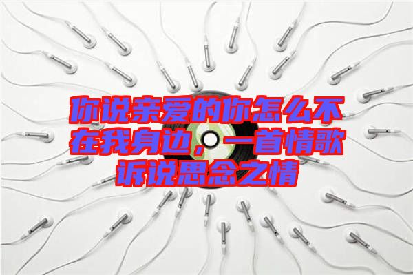 你說親愛的你怎么不在我身邊,一首情歌訴說思念之情