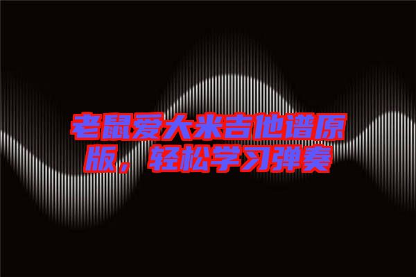 老鼠愛大米吉他譜原版,輕松學習彈奏