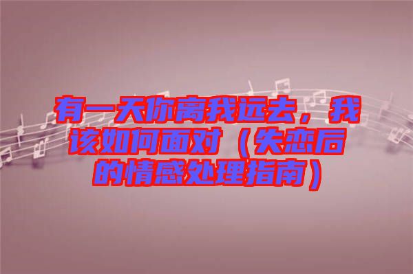 有一天你離我遠去,我該如何面對(失戀后的情感處理指南)