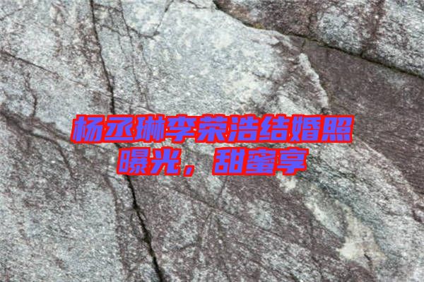 楊丞琳李榮浩結婚照曝光，甜蜜享