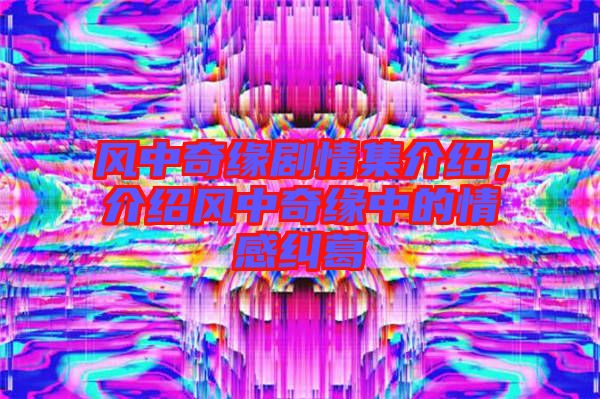 風中奇緣劇情集介紹,介紹風中奇緣中的情感糾葛