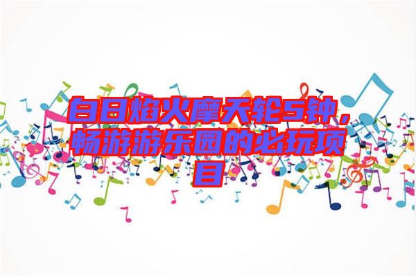 白日焰火摩天輪5鐘，暢游游樂園的必玩項(xiàng)目