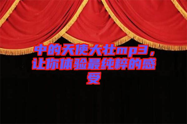 中的天使大壯mp3，讓你體驗最純粹的感受