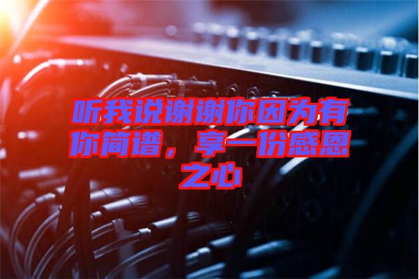 聽我說謝謝你因為有你簡譜，享一份感恩之心