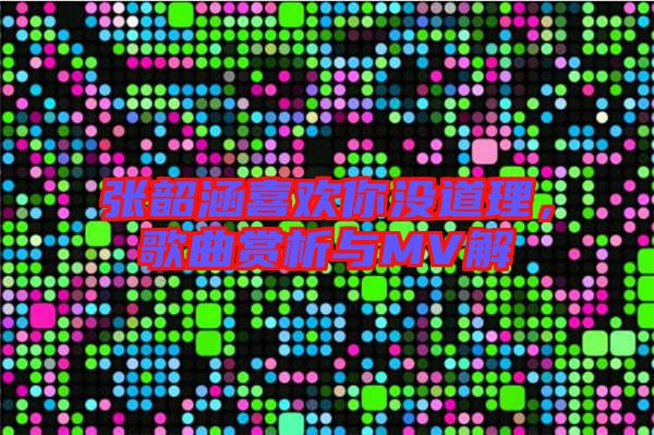 張韶涵喜歡你沒道理，歌曲賞析與MV解