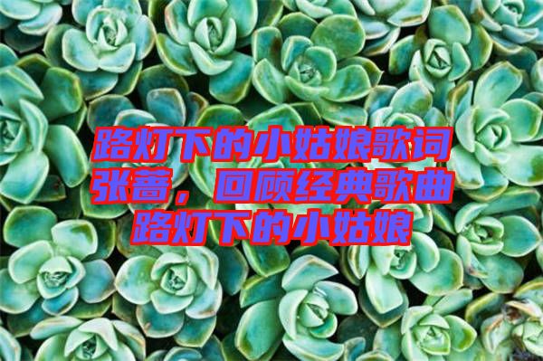 路燈下的小姑娘歌詞張薔,回顧經典歌曲路燈下的小姑娘