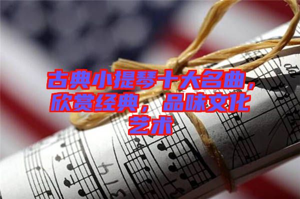 古典小提琴十大名曲,欣賞經(jīng)典,品味文化藝術(shù)