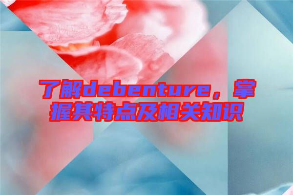 了解debenture，掌握其特點及相關知識