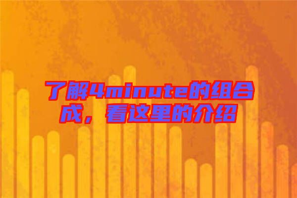 了解4minute的組合成,看這里的介紹