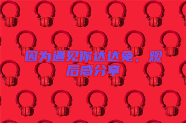 因為遇見你達達兔，觀后感分享