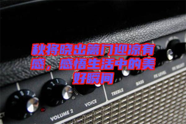 秋將曉出籬門迎涼有感，感悟生活中的美好瞬間