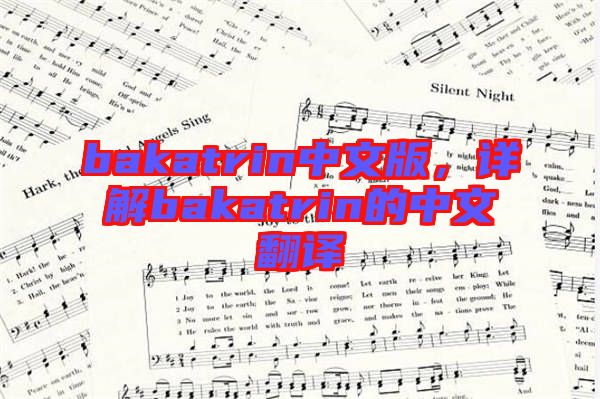 bakatrin中文版，詳解bakatrin的中文翻譯