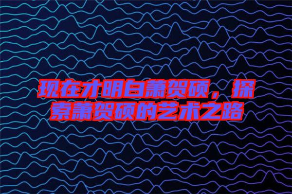 現在才明白蕭賀碩，探索蕭賀碩的藝術之路