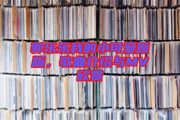郭樂樂我的小可愛原版,歌曲介紹與MV欣賞