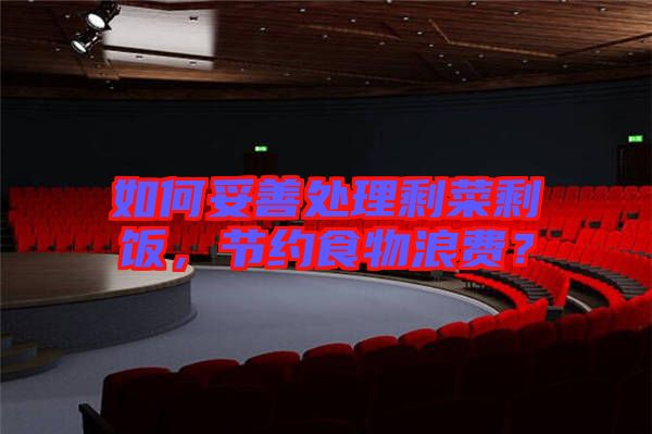 如何妥善處理剩菜剩飯，節(jié)約食物浪費？