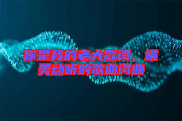 你是我的老大歌詞，唯美動(dòng)聽的歌曲詞曲