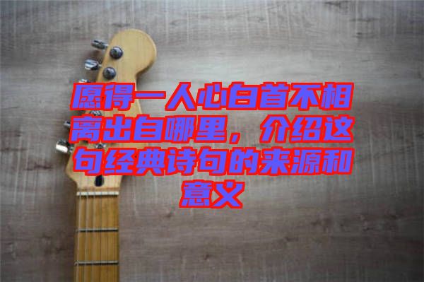 愿得一人心白首不相離出自哪里，介紹這句經(jīng)典詩(shī)句的來(lái)源和意義