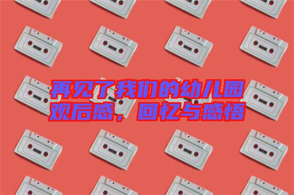 再見了我們的幼兒園觀后感，回憶與感悟