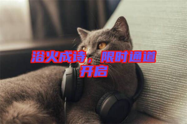 浴火成詩,限時通道開啟