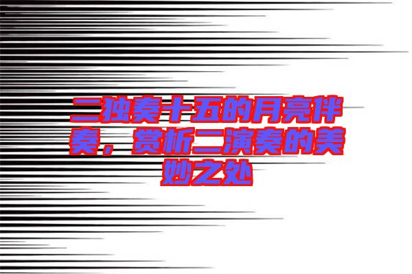 二獨(dú)奏十五的月亮伴奏,賞析二演奏的美妙之處