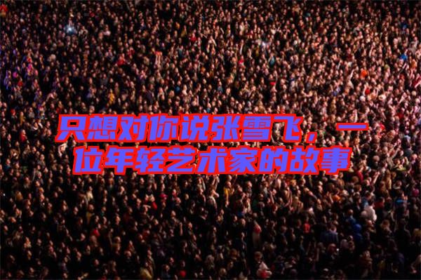 只想對你說張雪飛,一位年輕藝術家的故事