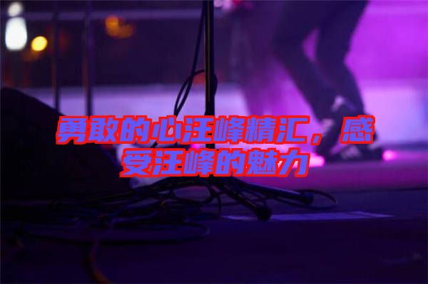 勇敢的心汪峰精匯，感受汪峰的魅力