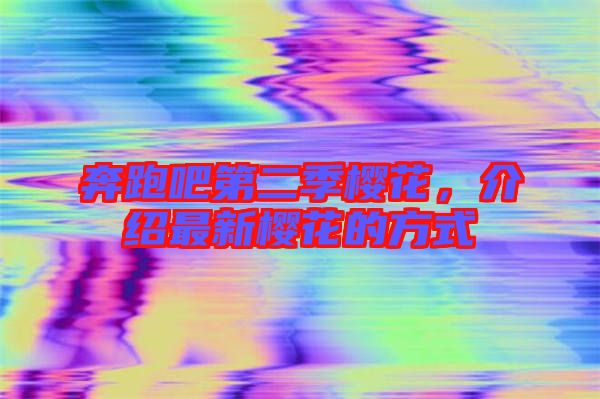 奔跑吧第二季櫻花，介紹最新櫻花的方式