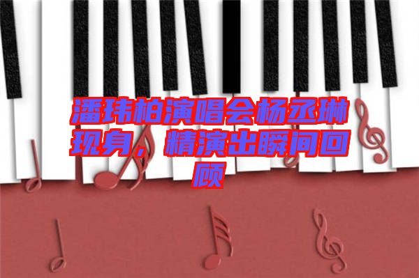 潘瑋柏演唱會楊丞琳現身,精演出瞬間回顧