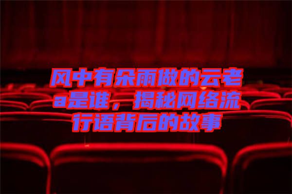 風中有朵雨做的云老a是誰,揭秘網(wǎng)絡(luò)流行語背后的故事