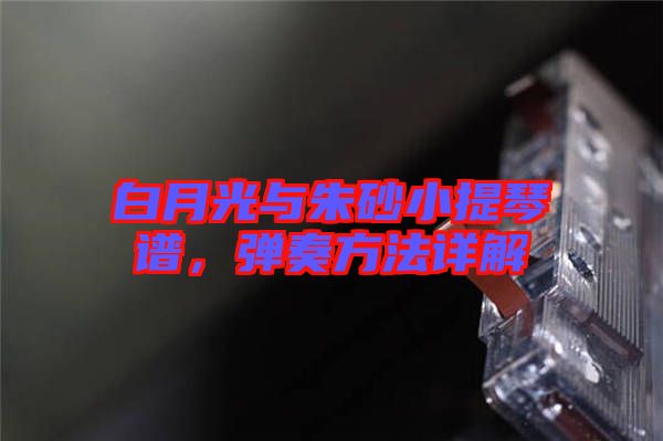 白月光與朱砂小提琴譜，彈奏方法詳解