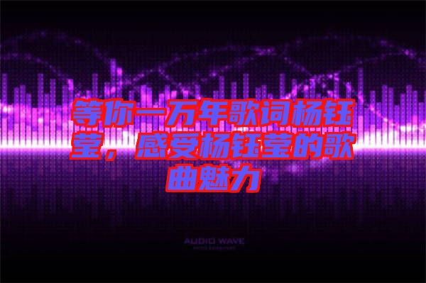 等你一萬年歌詞楊鈺瑩，感受楊鈺瑩的歌曲魅力