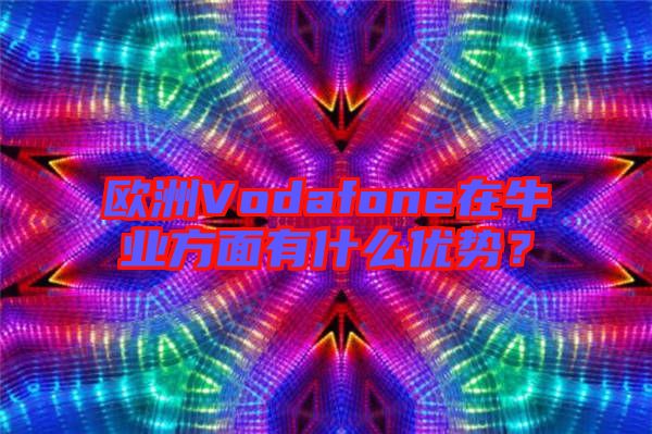 歐洲Vodafone在牛業方面有什么優勢？