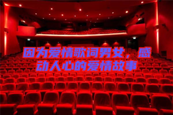 因?yàn)閻矍楦柙~男女，感動(dòng)人心的愛情故事