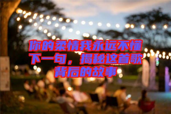 你的柔情我永遠不懂下一句，揭秘這首歌背后的故事