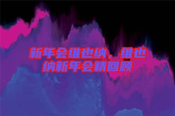 新年會維也納，維也納新年會精回顧