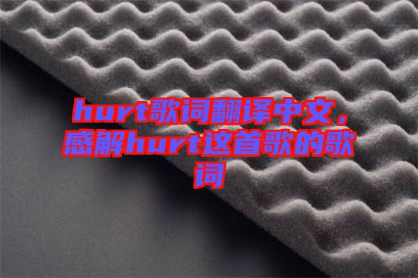 hurt歌詞翻譯中文,感解hurt這首歌的歌詞
