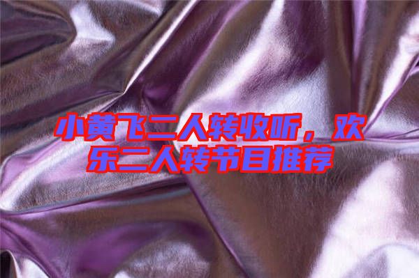 小黃飛二人轉收聽,歡樂二人轉節目推薦