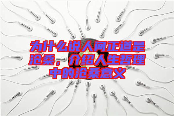 為什么說人間正道是滄桑，介紹人生哲理中的滄桑意義