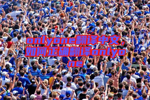 onlyone翻譯中文，如何正確翻譯onlyone