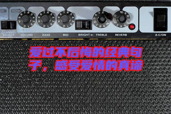 愛過(guò)不后悔的經(jīng)典句子，感受愛情的真諦