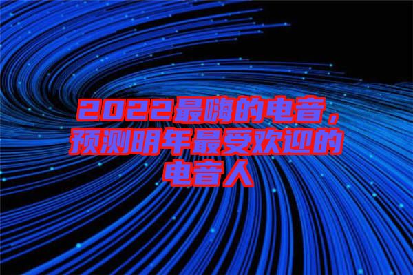 2022最嗨的電音，預(yù)測明年最受歡迎的電音人