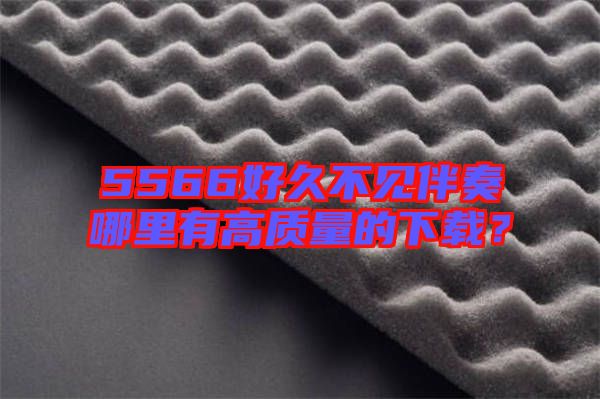 5566好久不見伴奏哪里有高質量的下載？