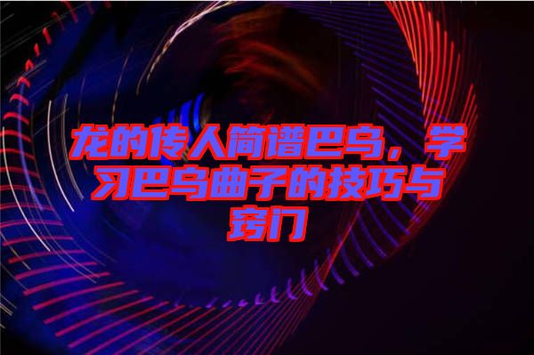 龍的傳人簡譜巴烏，學習巴烏曲子的技巧與竅門